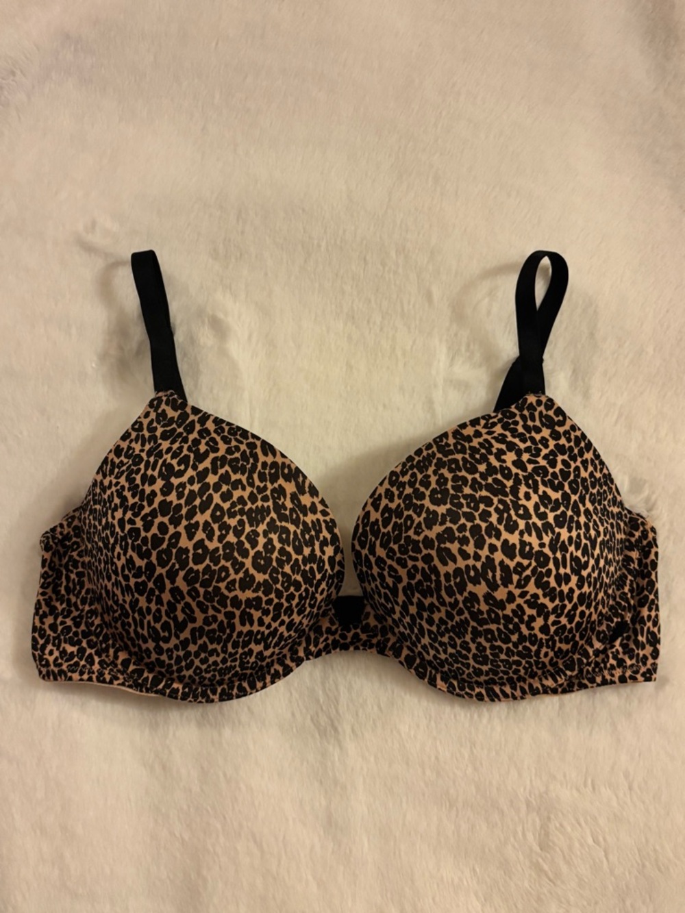 Victoria's Secret Leopard Print Push-Up Bra - Tan and Black